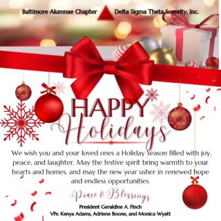 Wishing everyone a season of warmth, joy, and shared happiness. May your holidays sparkle with moments of love and laughter. Happy Holidays to all! 🎄✨

 #SeasonsGreetings #HolidayCheer #DeltaSigmaTheta #EasternRegionDST @easternregdst #BACDST1922  #happyholidays #MerryChristmas