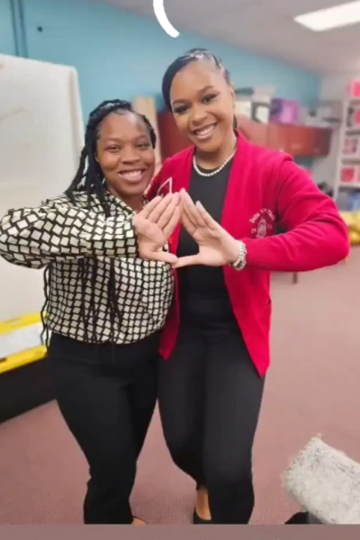 Sorors smile together after joining our chapter